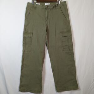 Vigoss Cargo Straight Pants Size 32 Olive Green Utility Stretch